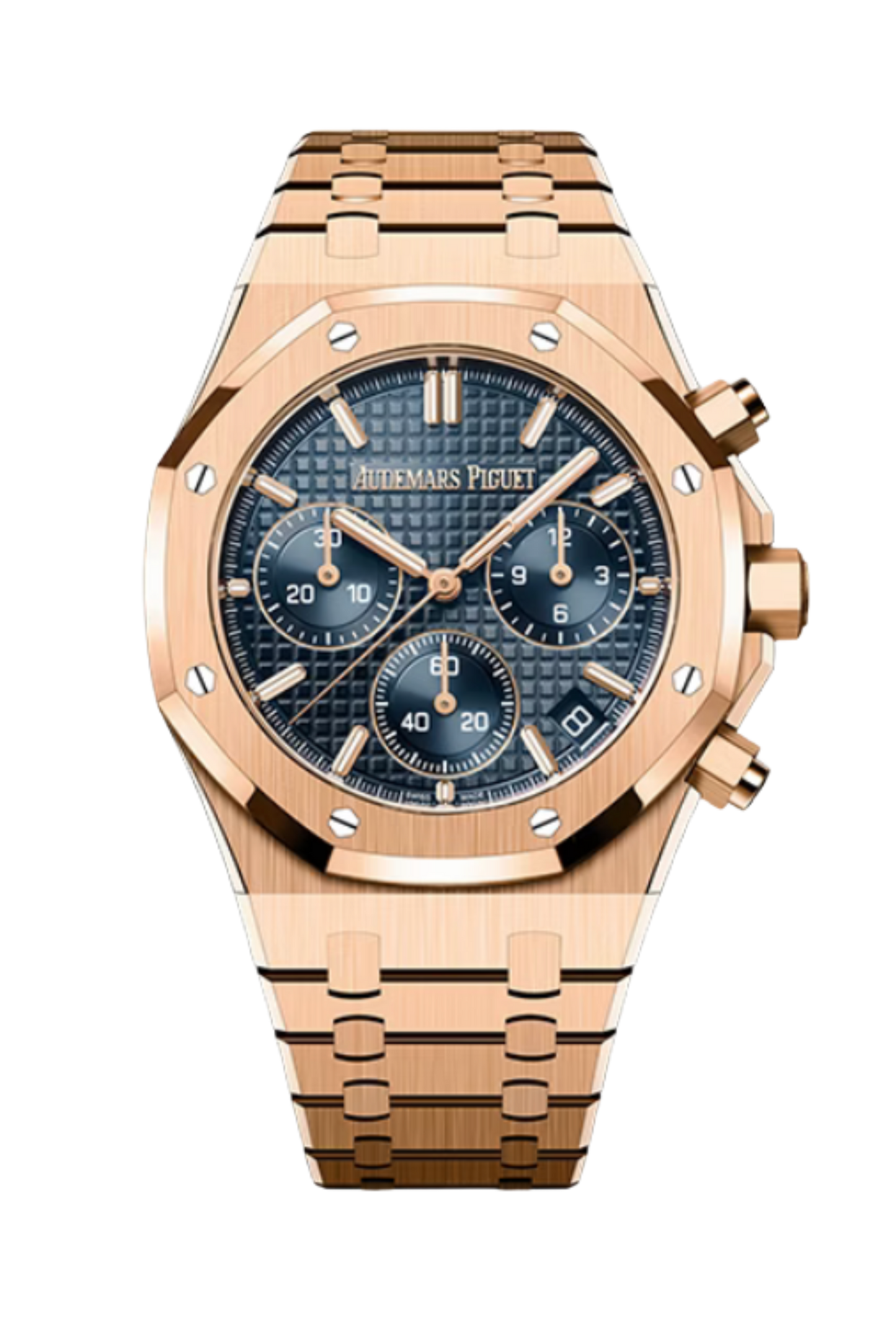 Royal Oak 41 Chronograph Pink Gold Blue Dial
