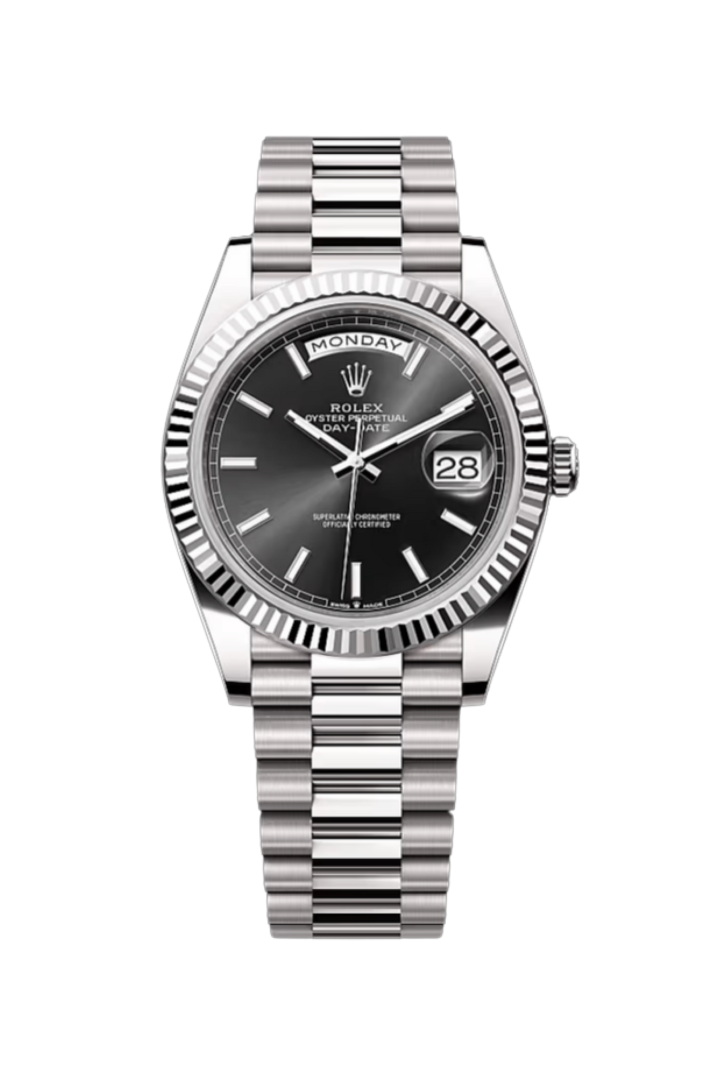 Day-Date 40 White Gold Black Dial