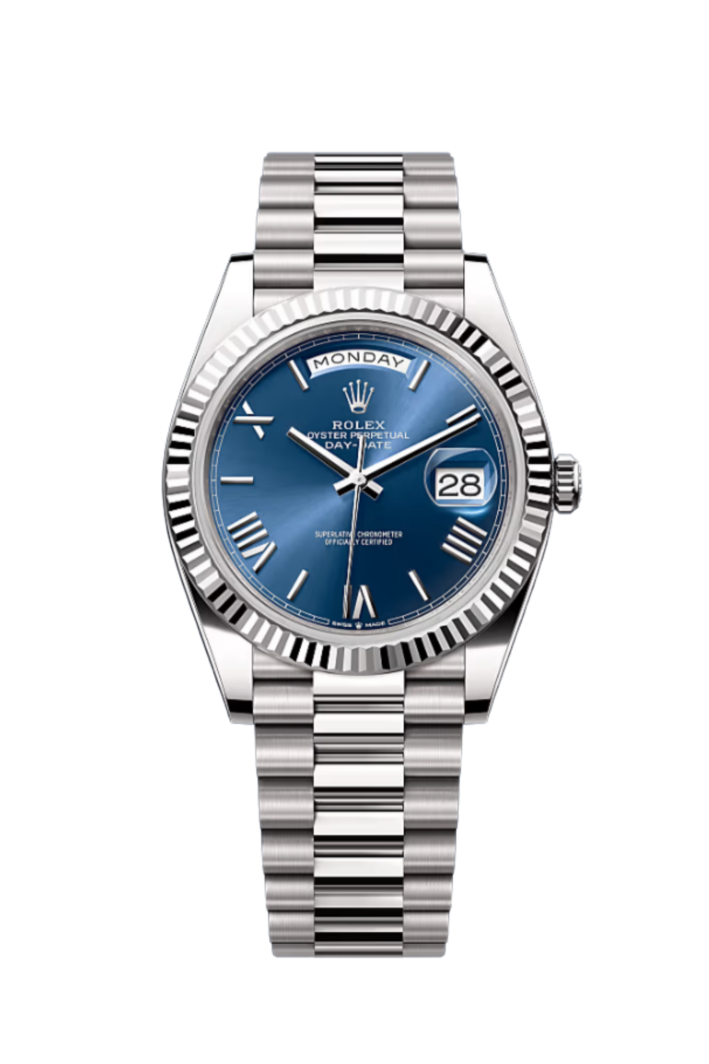 Day-Date 40 White Gold Blue Dial