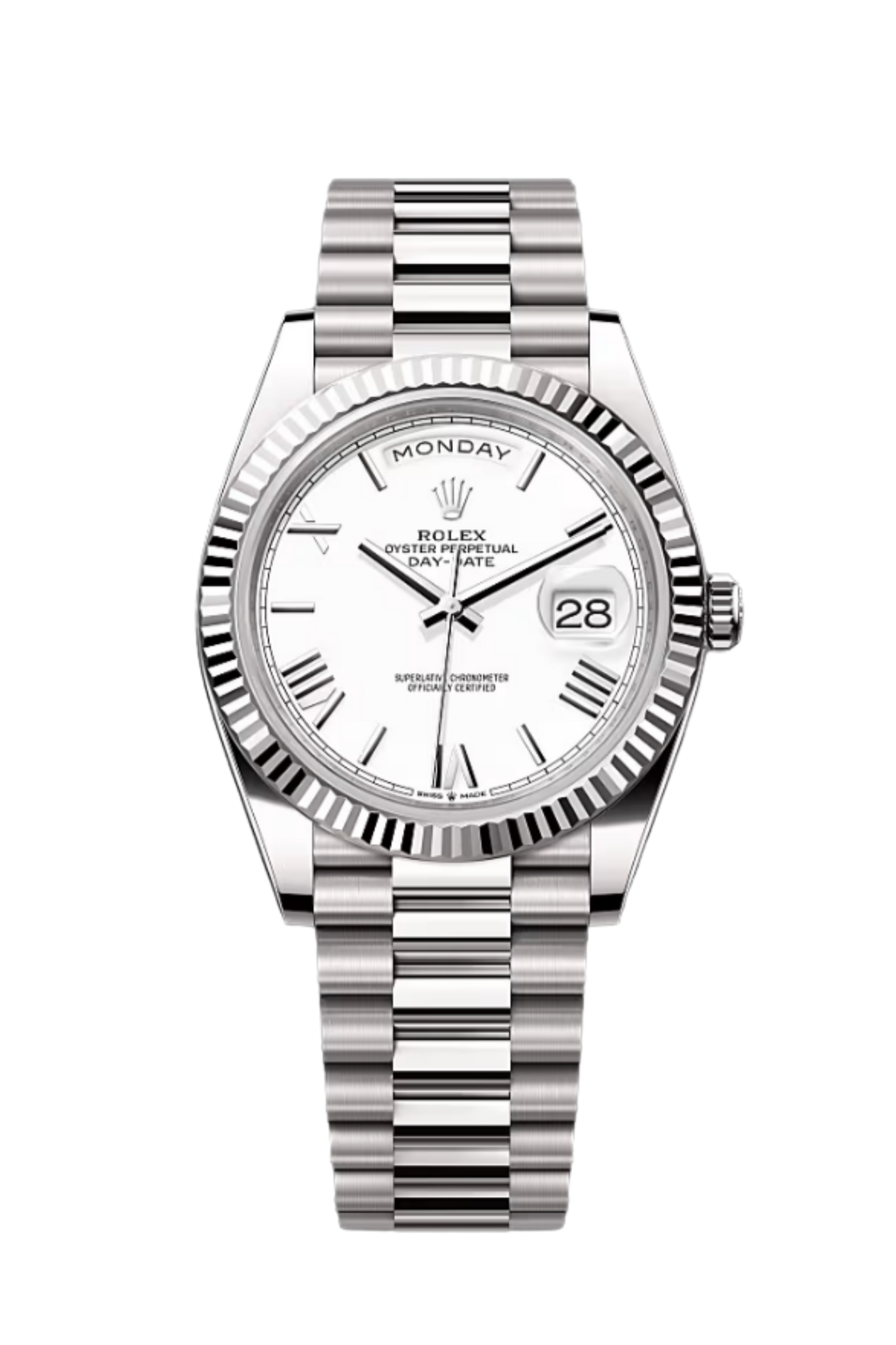 Day-Date 40 White Gold White Dial