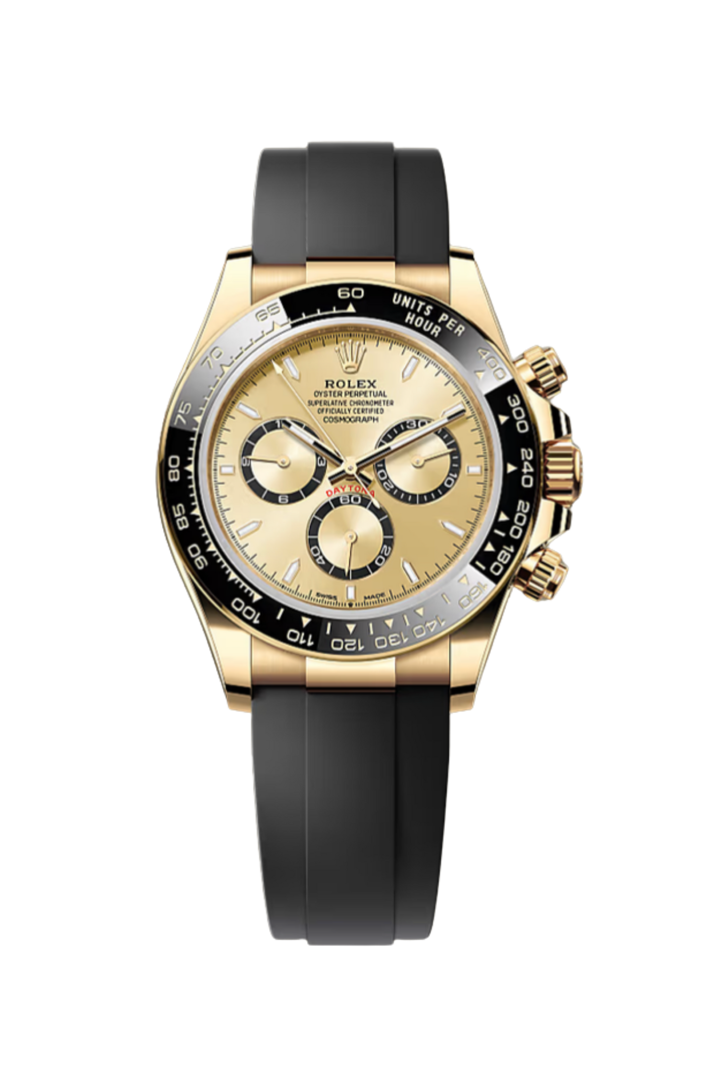Cosmograph Daytona Yellow Gold Oysterflex Champagne Dial