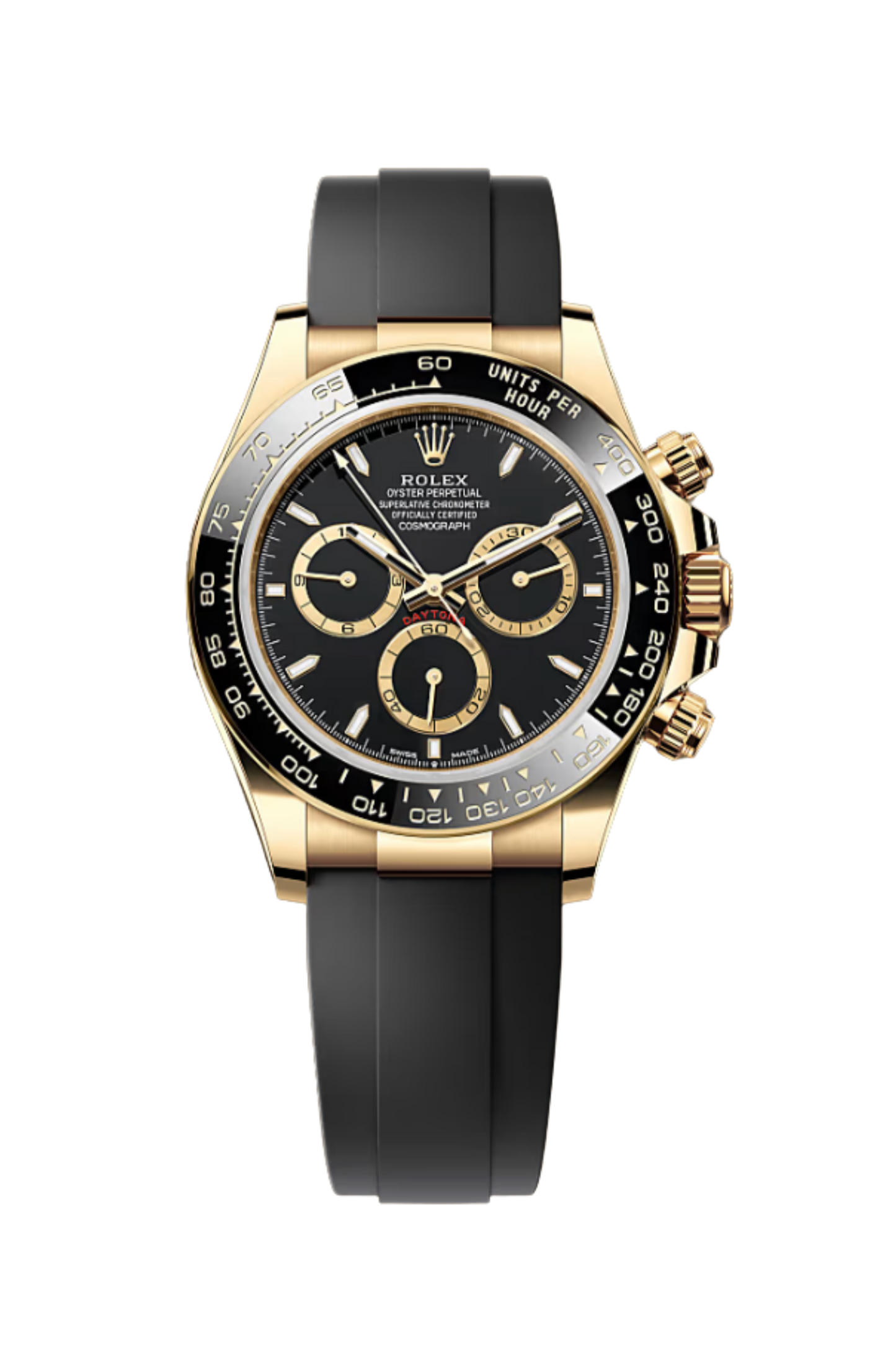 Cosmograph Daytona Yellow Gold Oysterflex Black Dial