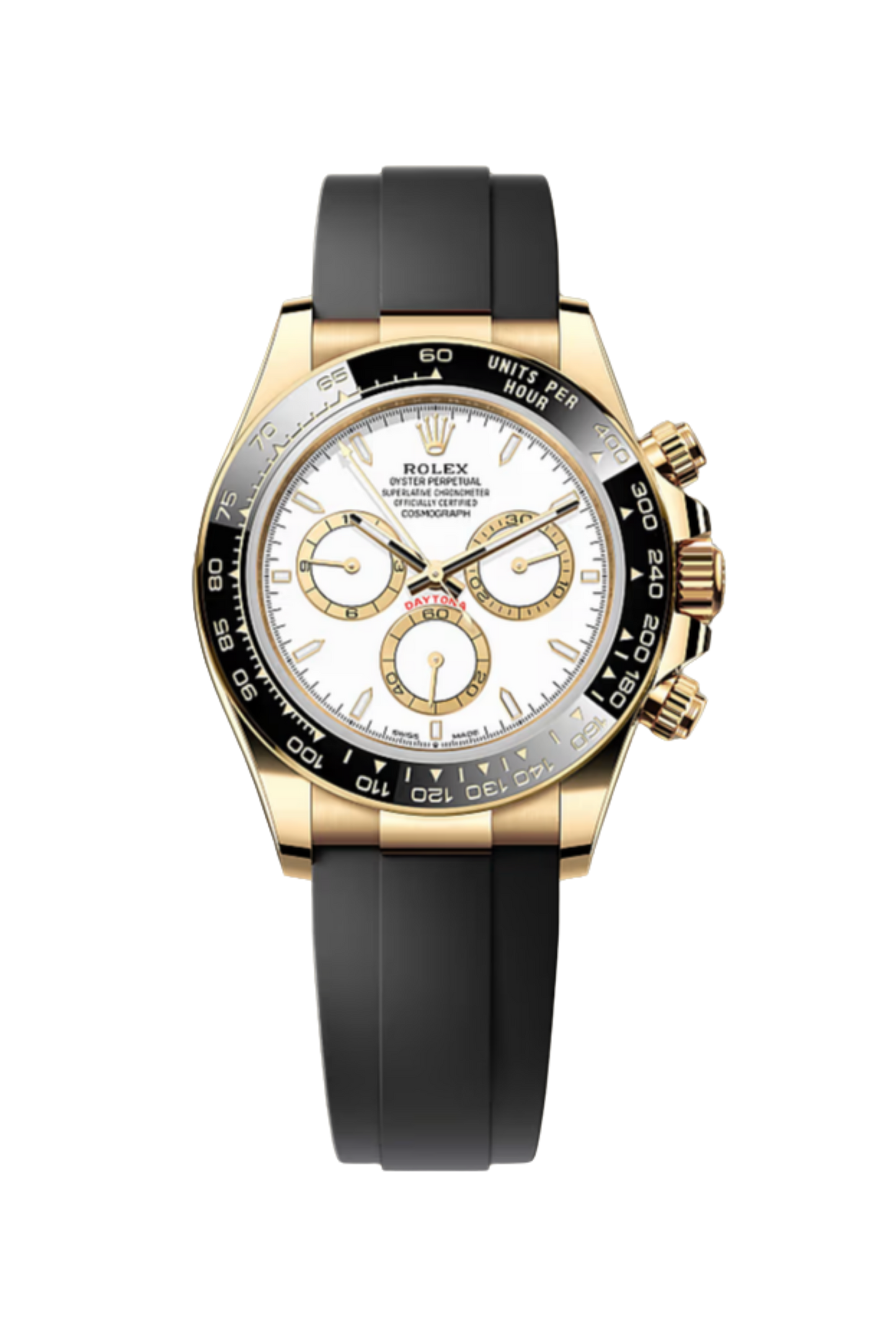 Cosmograph Daytona Yellow Gold Oysterflex White Dial