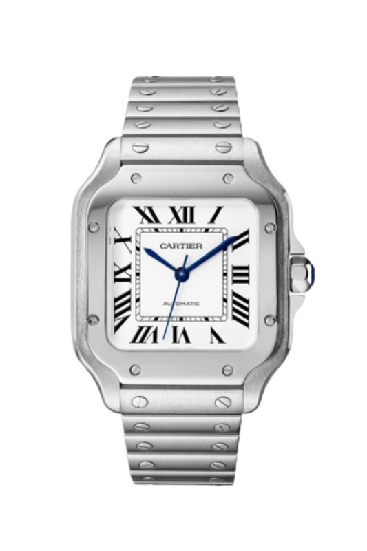 Santos De Cartier Steel MED White