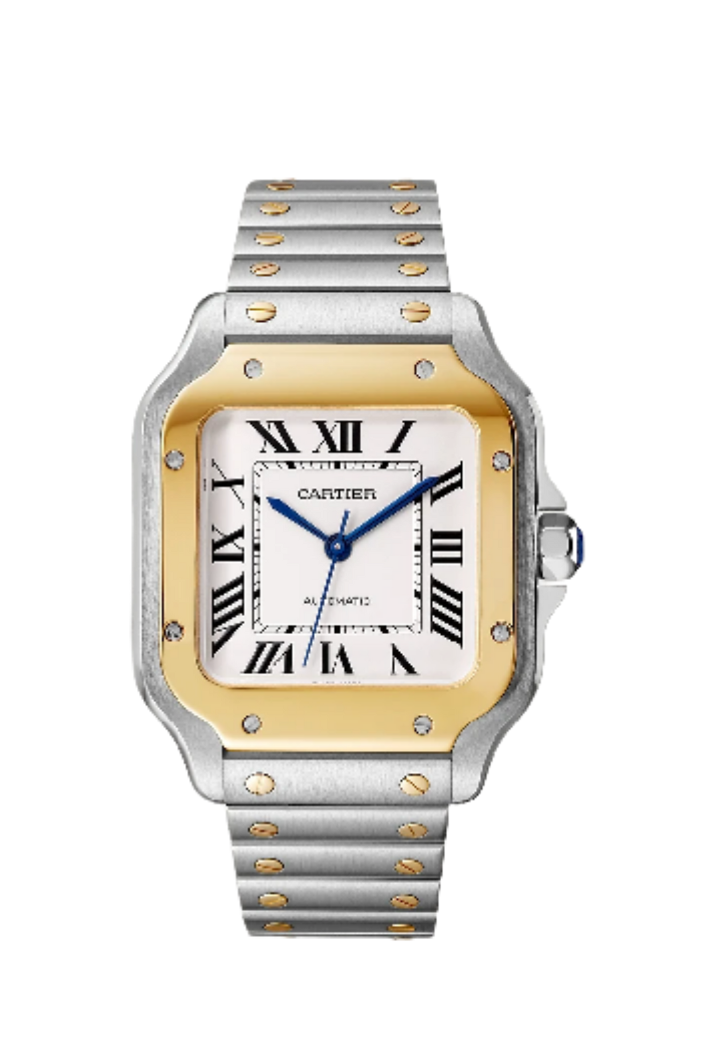 Santos De Cartier Gold & Steel MED White