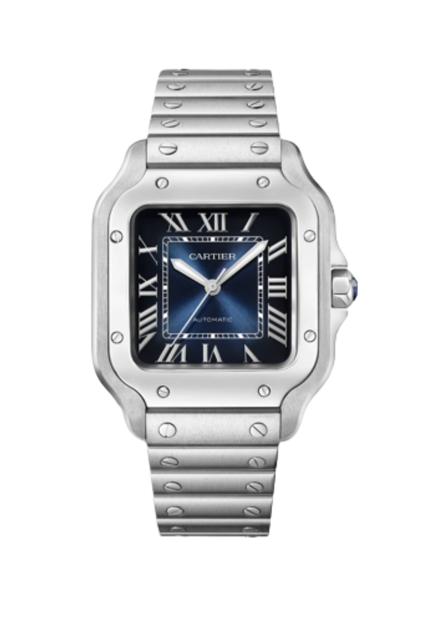 Santos De Cartier Steel MED Blue