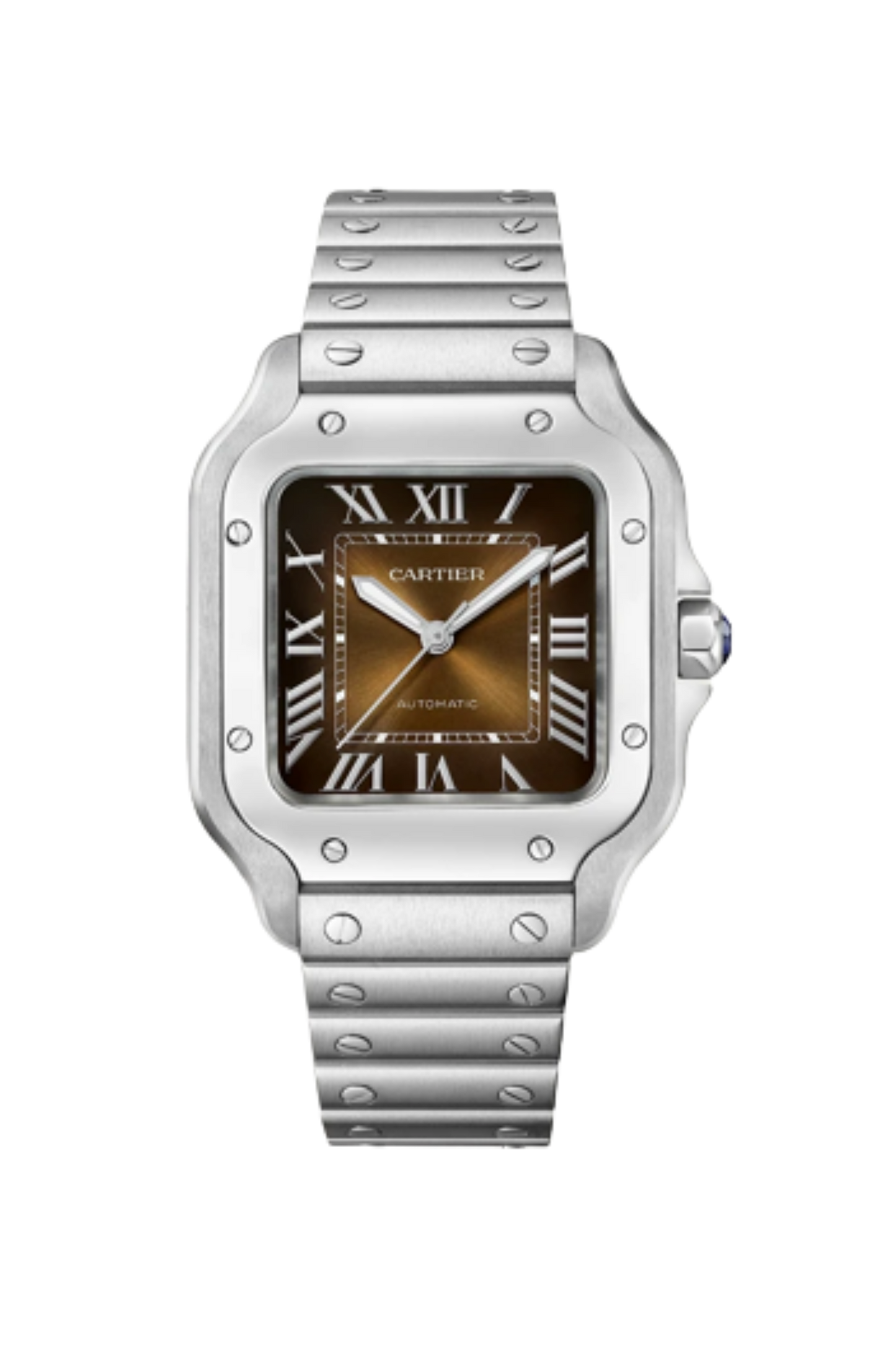 Santos De Cartier Steel MED Brown