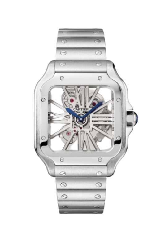 Santos De Cartier Skeleton LRG Steel