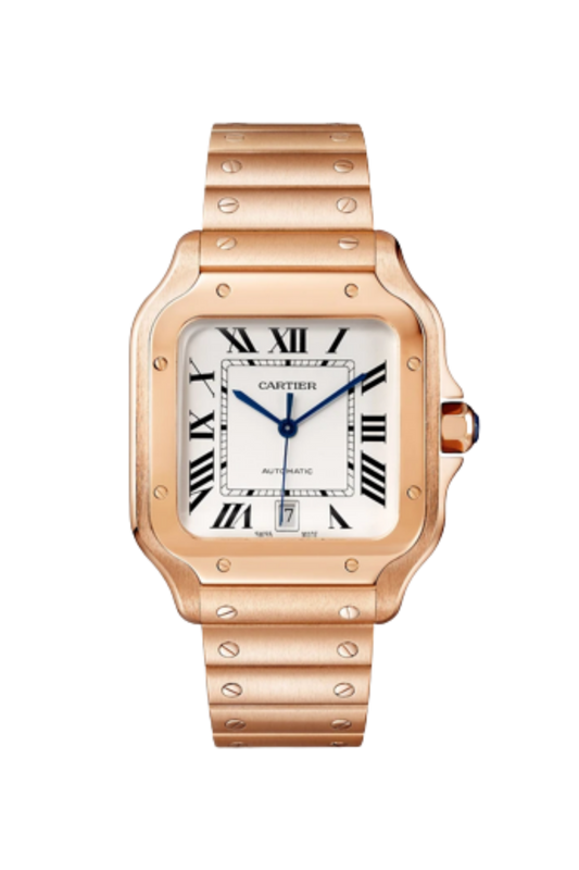 Santos De Cartier Rose LRG White