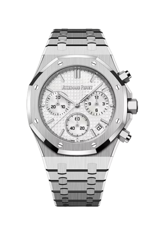 Royal Oak 41 Chronograph Steel White Dial