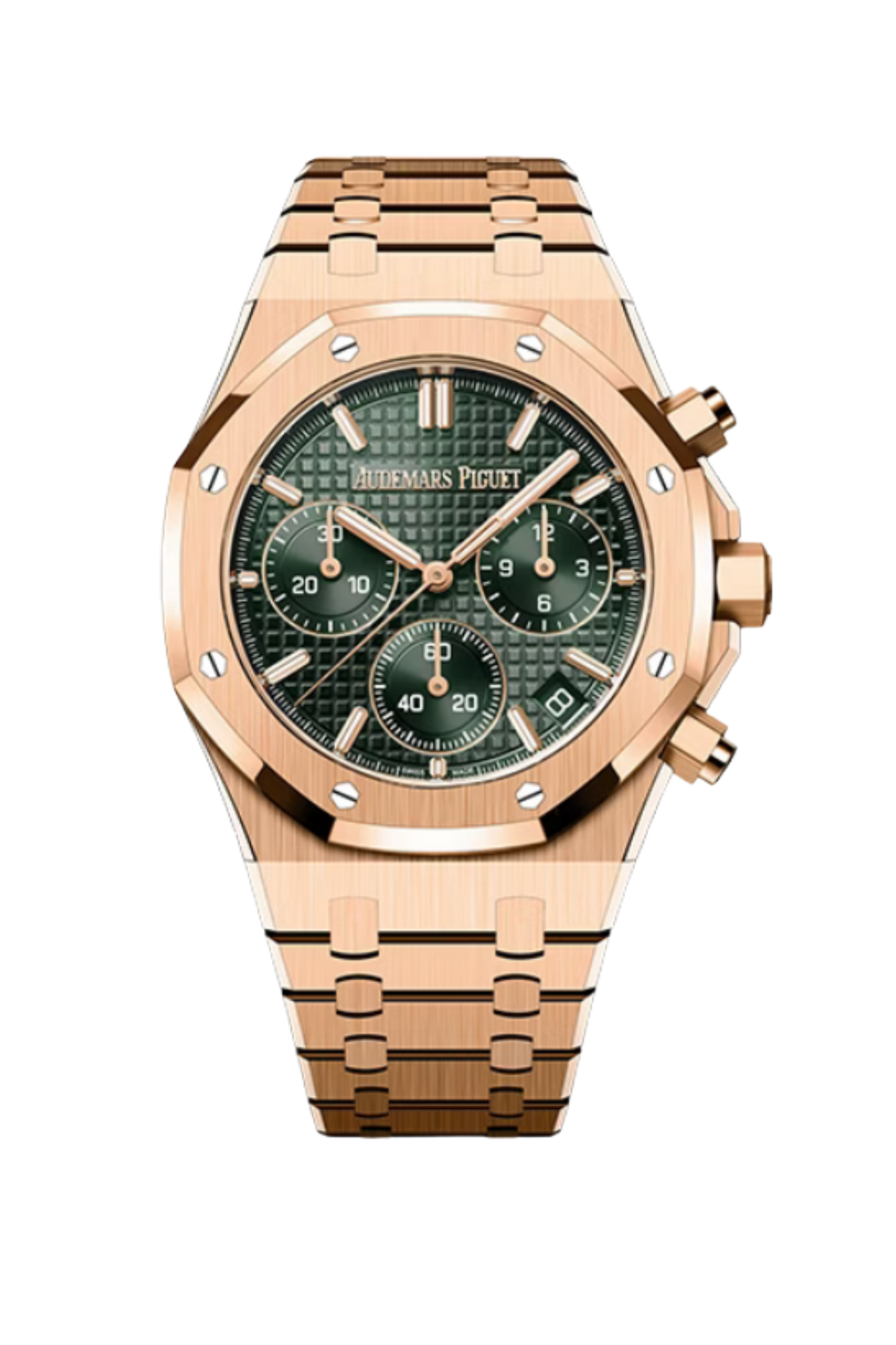 Royal Oak 41 Chronograph Pink Gold Green Dial