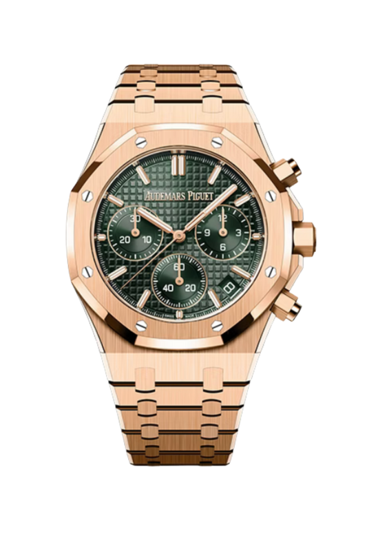 Royal Oak 41 Chronograph Pink Gold Green Dial