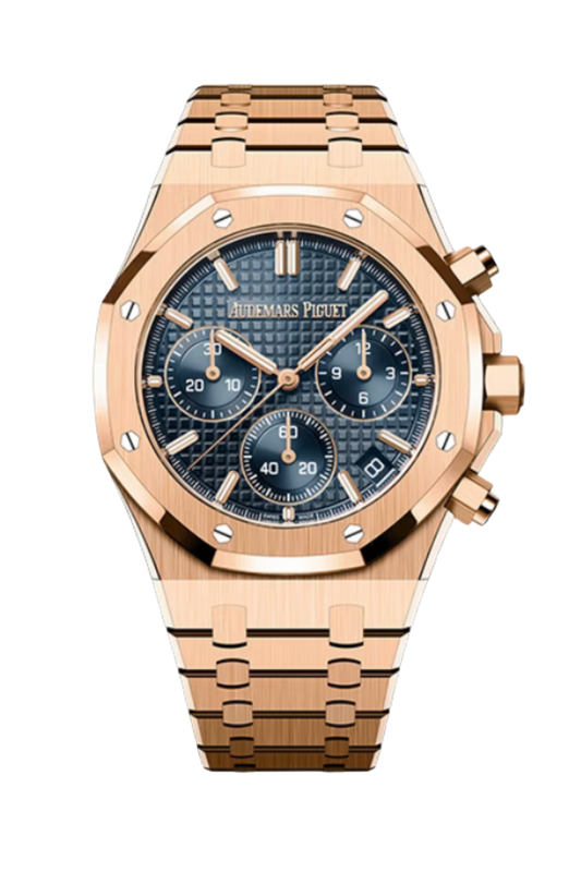 Royal Oak 41 Chronograph Pink Gold Blue Dial
