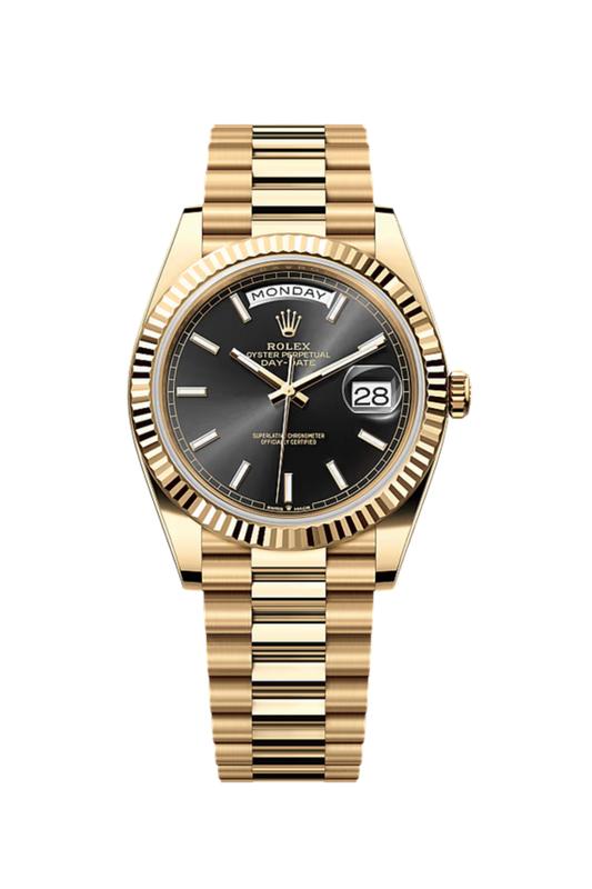 Day-Date 40 Yellow Gold Black Dial