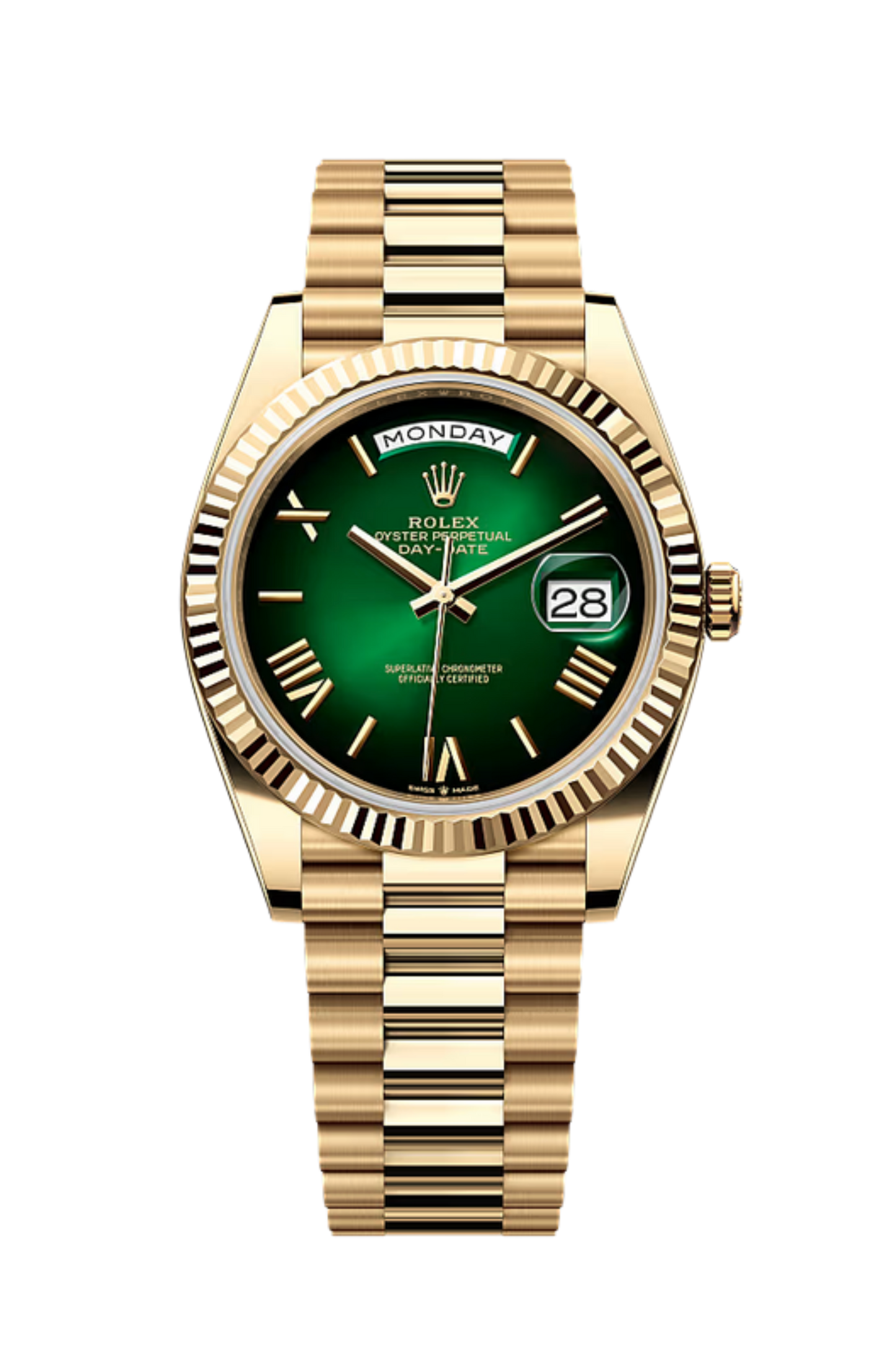 Day-Date 40 Yellow Gold Green Ombre Dial