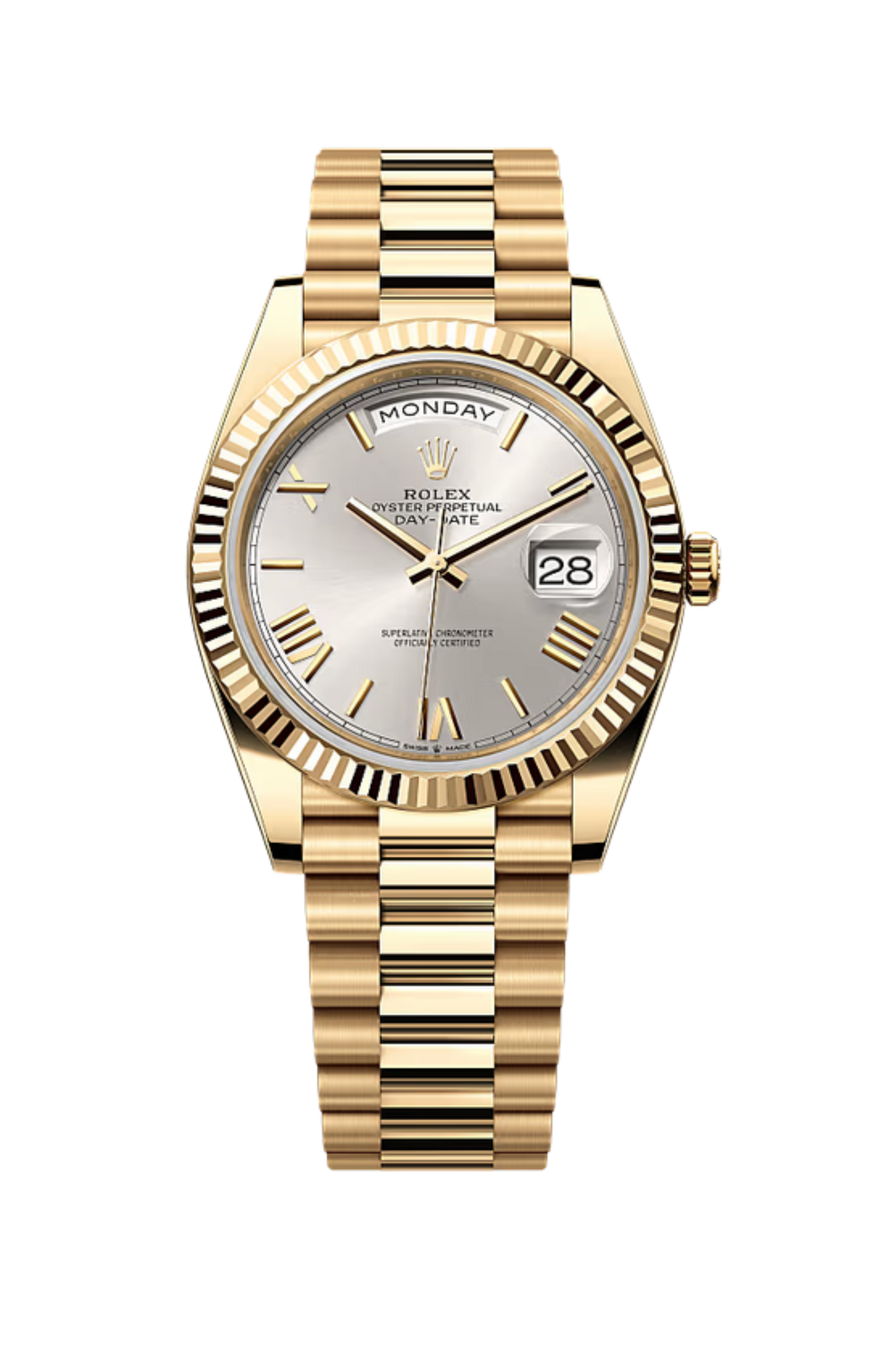 Day-Date 40 Yellow Gold Silver Dial
