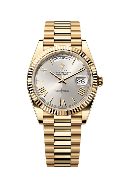 Day-Date 40 Yellow Gold Silver Dial