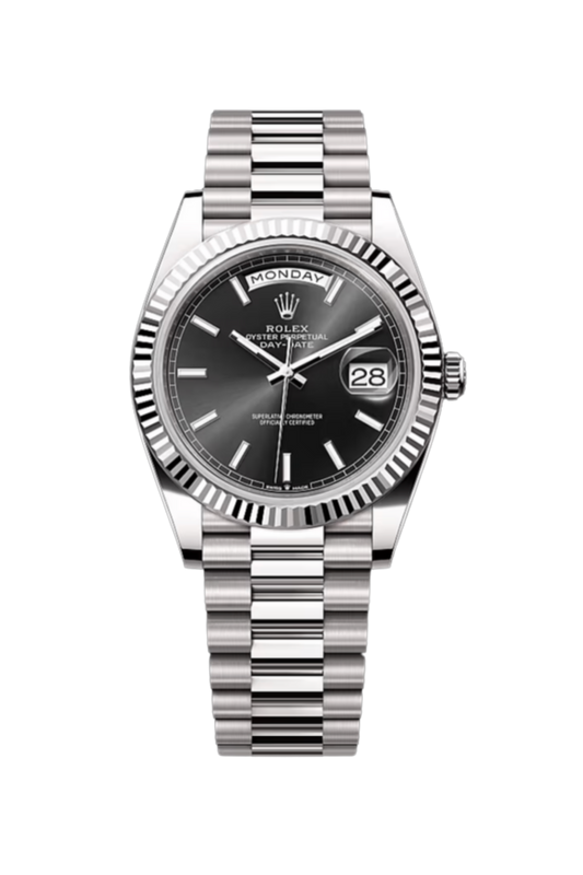 Day-Date 40 White Gold Black Dial
