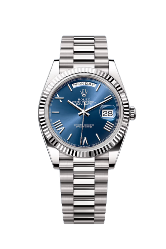Day-Date 40 White Gold Blue Dial