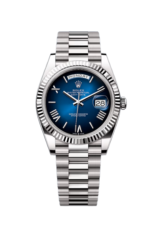 Day-Date 40 White Gold Blue Ombre Dial
