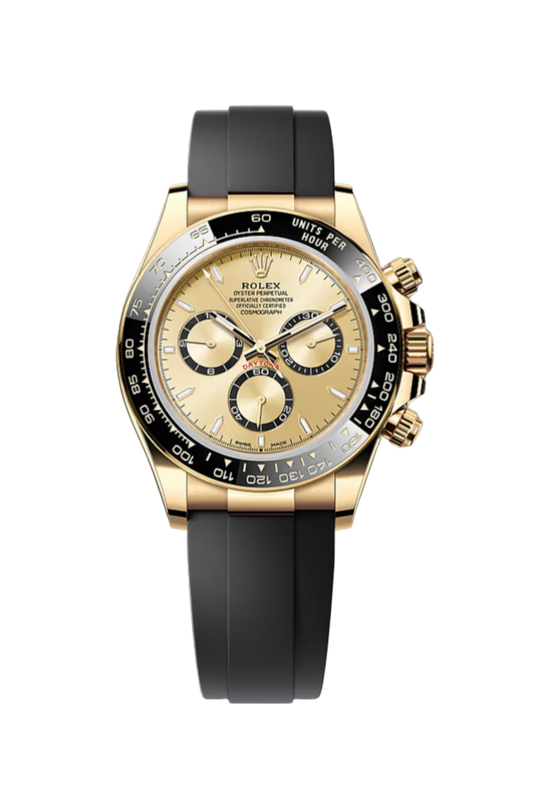 Cosmograph Daytona Yellow Gold Oysterflex Champagne Dial