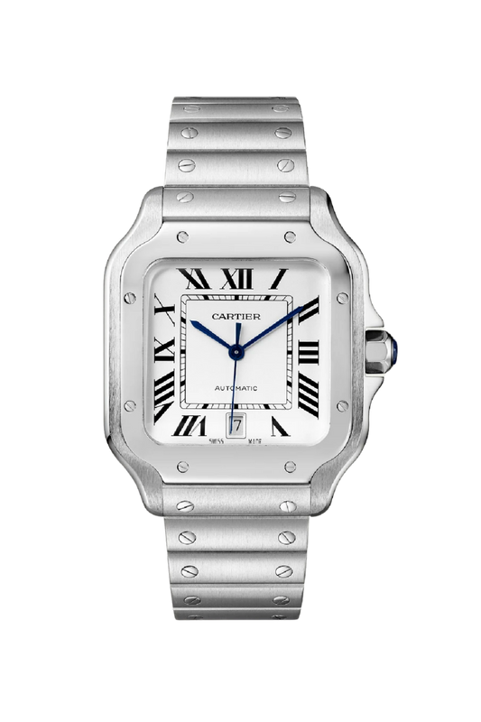 Santos De Cartier Steel LRG White