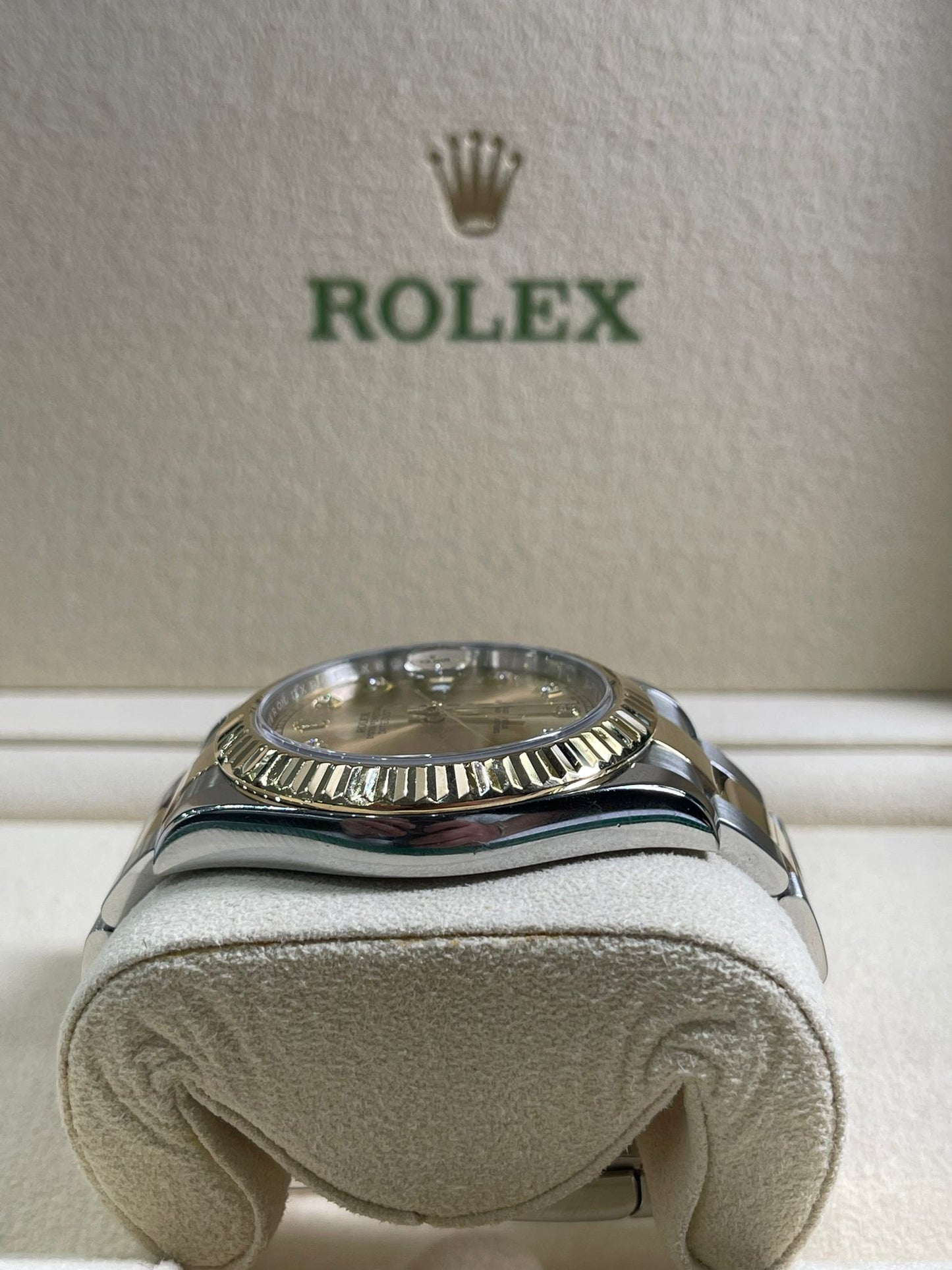 Datejust 41 Steel & Gold Champagne Diamond Dial